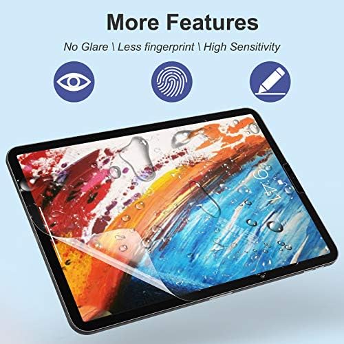 [2+2 חבילה] מגן מסך נייר עבור iPad Pro 12.9 2022/2021/2020 עם מגן עדשת מצלמה, סרט מחמד מט לאייפד פרו 12.9,